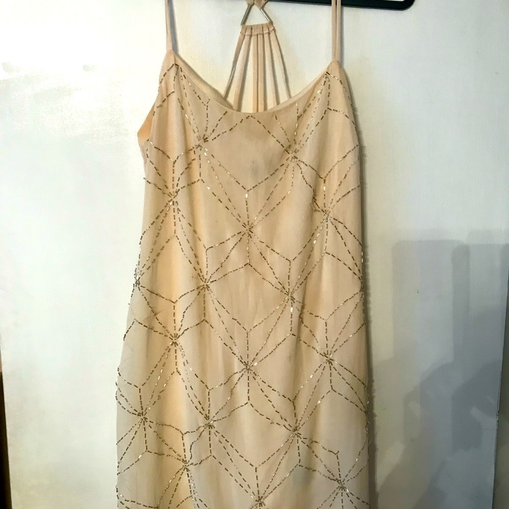 Lightweight spaghetti strap cream summer dress